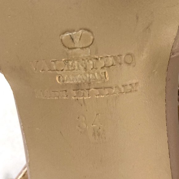 Valentino Garavani Rockstud caged pump ankle strap high heel leather shoes white - Picture 12 of 16